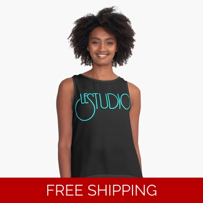 Le Studio Sleeveless Top Aqua Blue logo